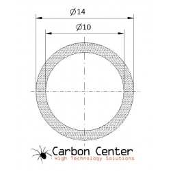 Rura z włókna węglowego 14x10x1000 mm (pultruzja)