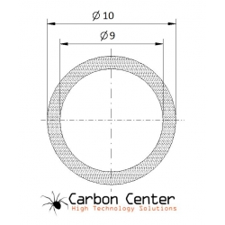 Rura z włókna węglowego 10x9x1000 mm (prepreg winding)